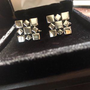 SWANK VINTAGE SILVER CUFFLINKS MINT CONDITION UNISEX ACCESSORIES GIFTS MEN LADY